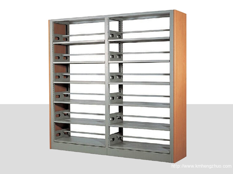 HZ-w20木护板双柱双面书架